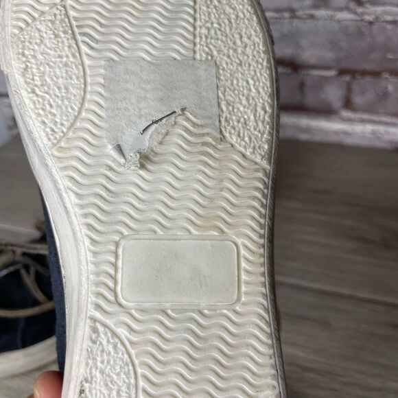 Freebird Dark Blue and Light Tan lace up sneakers shoes women sz 5M US/35EU - Picture 5 of 13